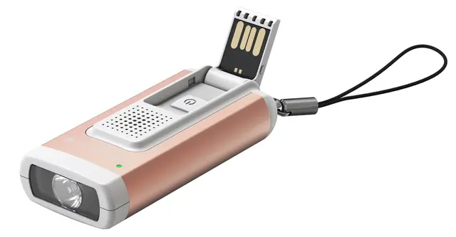 LED Lenser K6R nøkkelringlykt Rose Gold Oppladbar med hele 400 lumen 