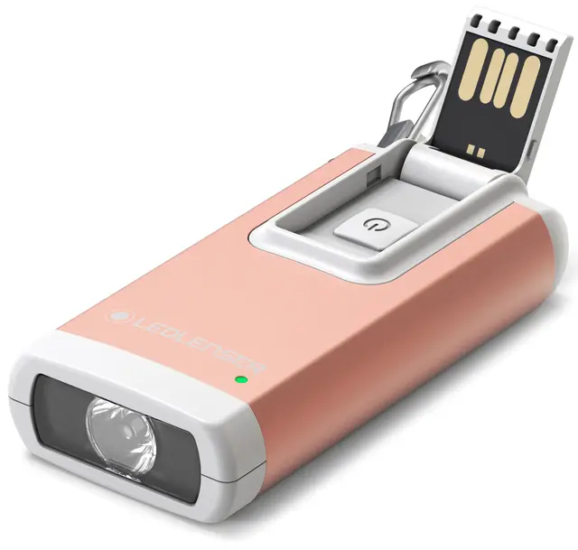 LED Lenser K6R nøkkelringlykt Rose Gold Oppladbar med hele 400 lumen 