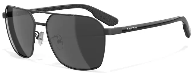 Leech Falcon Black Tøffe solbriller med grå linse 