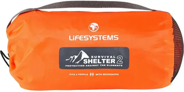 Lifesystem Survival Shelter 2 Orange Lett vindsekk som rommer 2 personer 