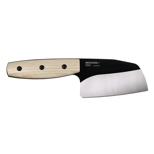 Mora Rombo BlackBlade Ash Wood Rustfri kniv for utendørs matlaging 