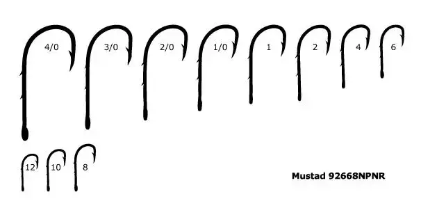 Mustad 92668BNPR Ultrapoint Red #10 Populær blant laksefiskerne 
