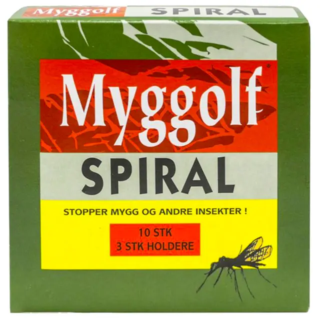 Myggolf Spiral Myggolf beskytter mot mygg og knott 10pk 