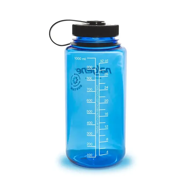 Nalgene 1L Wide Mouth Sustain Slate Blue 1 liter drikkeflaske med vid åpning 