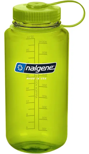 Nalgene 1L Wide Mouth Sustain Spring Gr 1 liter drikkeflaske med vid åpning 