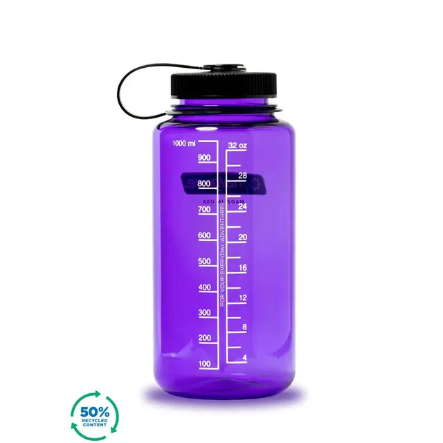 Nalgene 1L Wide Mouth Sustain Purple 1 liter drikkeflaske med vid åpning 