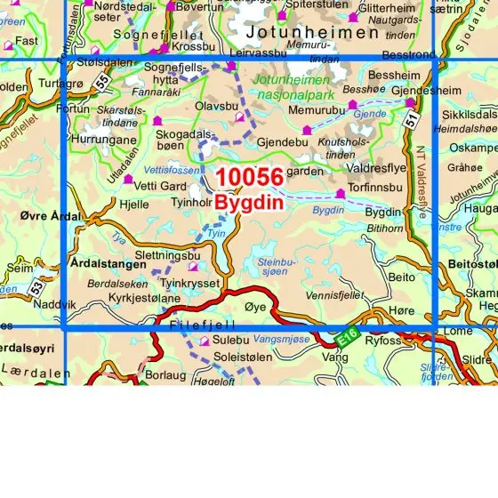 Nordeca Norges-serien Besseggen Turkart i Norge-serien med 1:50.000 