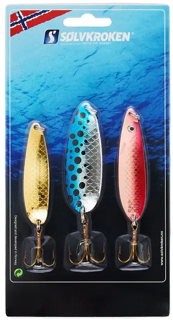 Sølvkroken sluksett Laks "liten" 3 pk 