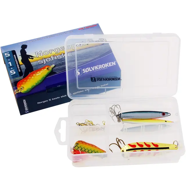 Sølvkroken Norgespakken sjøfiske Slukboks med våre beste sjøsluker! 