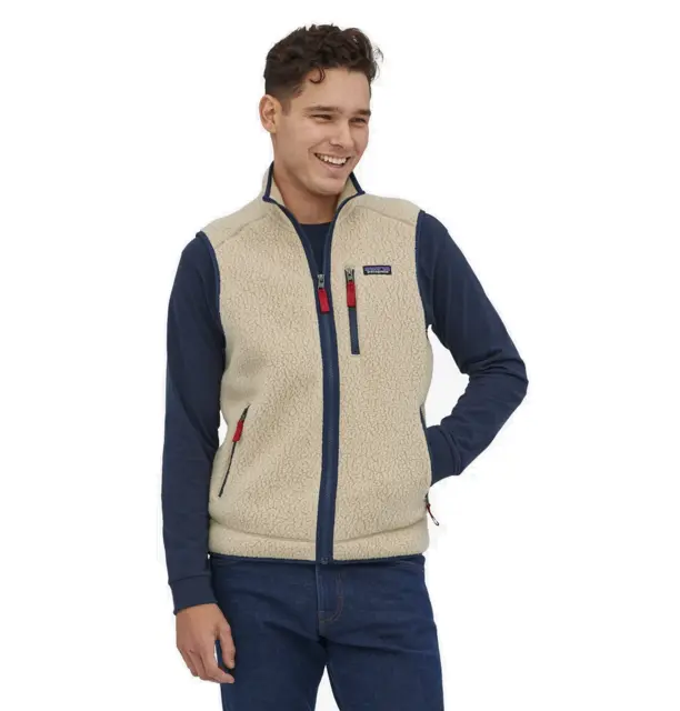 Patagonia M Retro Pile Vest S El Cap Khaki fleecevest til herre 