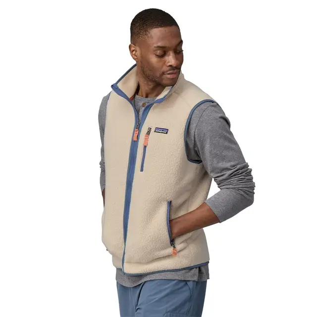 Patagonia Retro Pile Vest S Dark Natural w/Utility Blue 