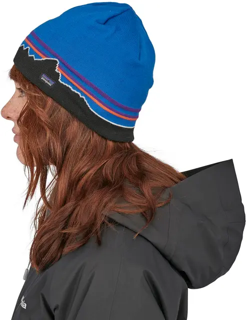 Patagonia Beanie Hat Fitz Roy Andes Blue One Size 