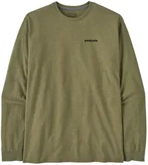 Patagonia LS P-6 Responsibili-Tee S Buckhorn Green LongSleeve logo t-shirt