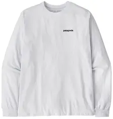 Patagonia LS P-6 Responsibili-Tee XS White LongSleeve t-shirt med logo