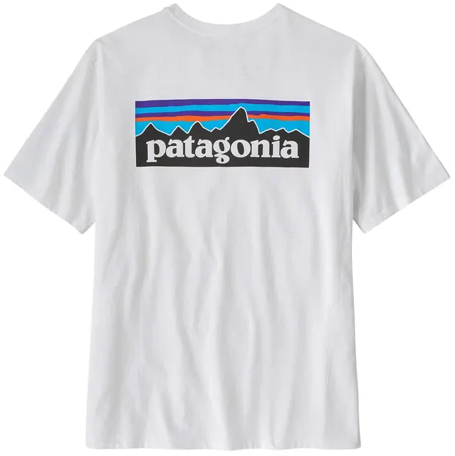 Patagonia M P-6 Logo Responsibili-Tee S White T-skjorte med Patagonia logo 