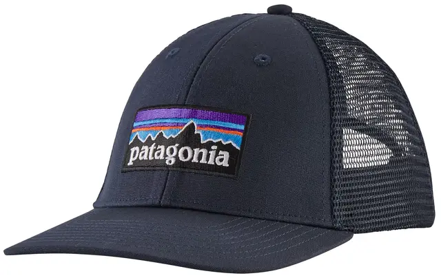 Patagonia P-6 Logo LoPro Trucker Hat Navy Blue, klassisk cap 