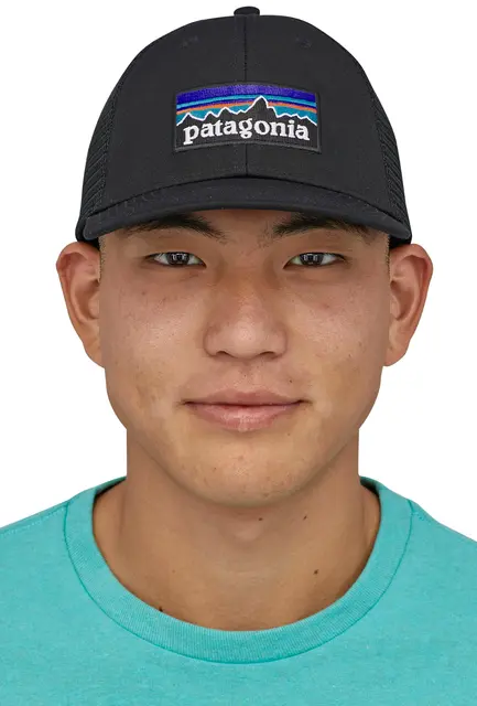 Patagonia P-6 Logo LoPro Trucker Hat Navy Blue, klassisk cap 