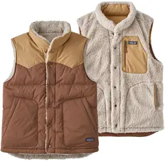 Patagonia Reversible Bivy Down Vest S Moose Brown