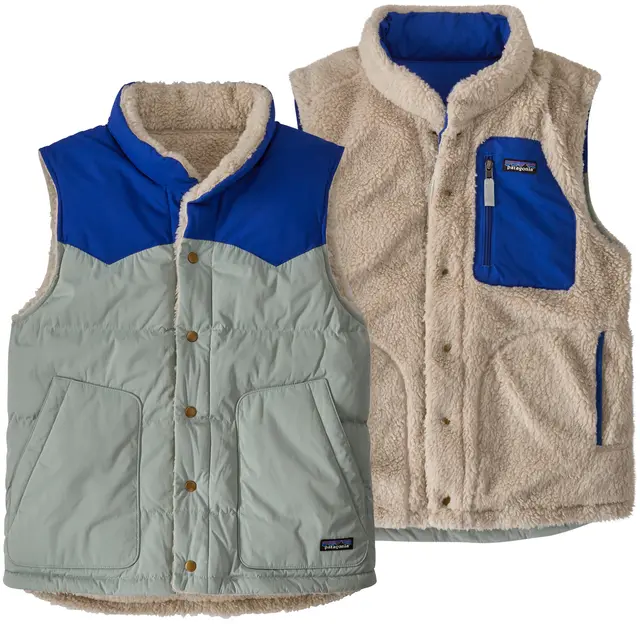 Patagonia Reversible Bivy Down Vest S Sleet Green 