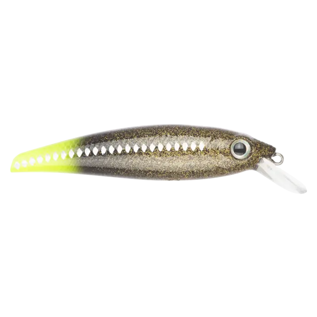 Prey Salmon Target UV Yellow Tail 8,5cm Wobbler som flyter og kaster langt 