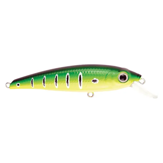 Prey Salmon Target Green Tiger 6cm Wobbler som flyter og kaster langt 