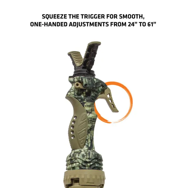 Primos Trigger Stick Gen3 24"-61" Tall Stående bipod skytestokk og skytestøtte 