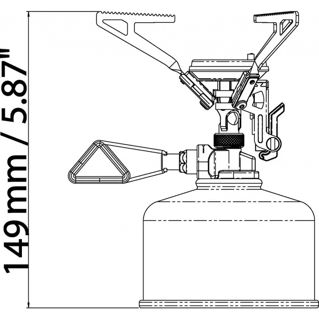 Primus MicronTrail Stove Piezo Camping-komfyr med Piezo tenner. 