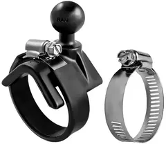 RAM Strap Hose Clamp Ball Base 1&quot;-2,1&quot; Kulebase med slangeklemme, B-kule