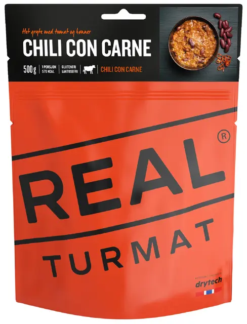 Real Turmat Chili Con Carne 5-pack Turmat til små turgrupper 