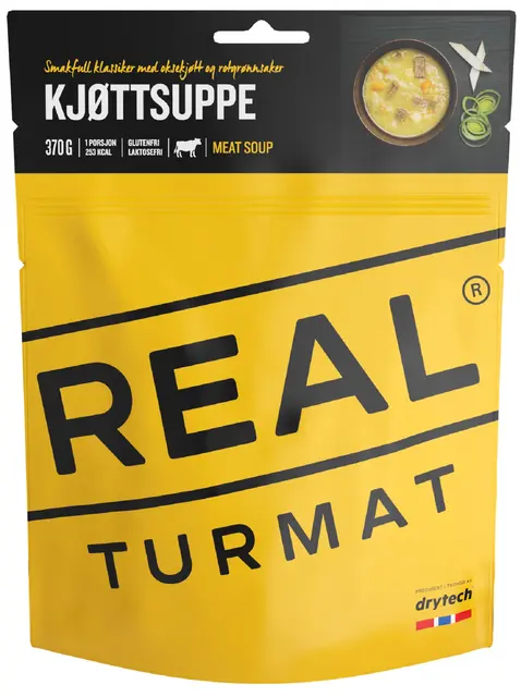 Real Turmat Kjøttsuppe Klassiker med oksekjøtt og rotgrønnsaker 