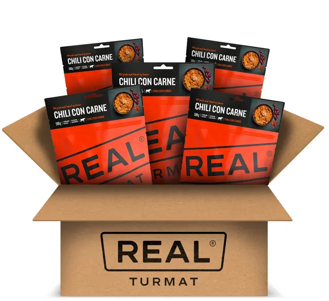Real Turmat Chili Con Carne 5-pack Turmat til små turgrupper 
