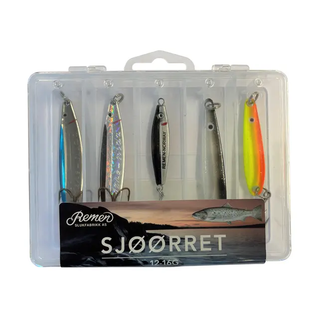 Remen Sjøørret 12-16g Sluksett til sjøørretfiske med slukboks 