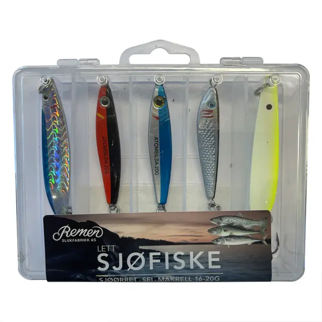 Remen Lett Sjøfiske 16-20g Sluksett til sjøørret, sei og makrell 