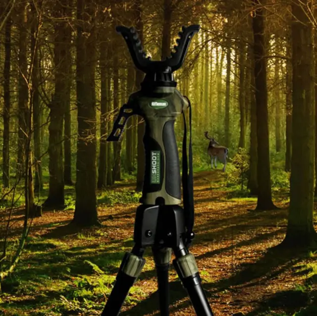 UKSW Rifleman 3 Tri-Pod Shooting Stick Stående tripod skytestokk med trigger 