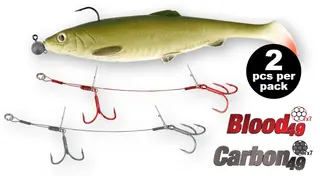 Savage Gear Carbon49 Dobl Stinger 2 stk, Dobbel Stinger