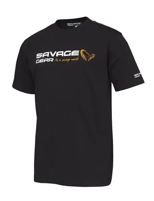 Savage Gear Signature Logo T-Shirt S Blue Melange 