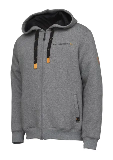 Savage Gear Classic Zip Hoodie S Komfortabel hettegenser, Grey Melange 