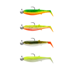 SG Cannibal Shad RTF 6,8cm #1/0 Ready To Fish Darkwater Mix 4-pack