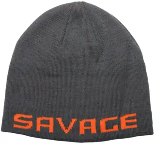 Savage Gear Logo Beanie Rock Grey/Orange, One Size