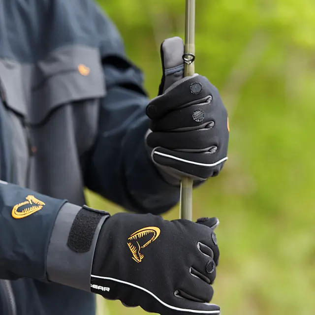 Savage Gear Softshell Winter Glove M Black, Hanske 