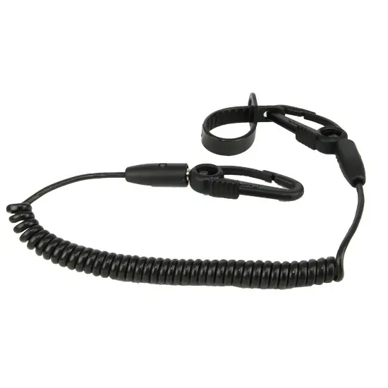 Scotty 130-BK Safety Leash c/w Flexcoil Black 