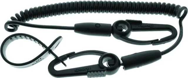 Scotty 130-BK Safety Leash c/w Flexcoil Black 