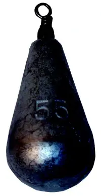 Lawson pæreformet bly m/swivel 5g Pakke á 8stk 