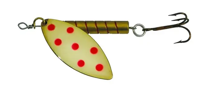 Søvik Laksespinner Gull/Rød 18g Kjøp 8 spinnere få en gratis slukboks 