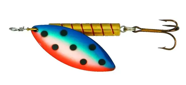 Søvik Laksespinner Orange/Kob/Blå 18g Kjøp 8 spinnere få en gratis slukboks 