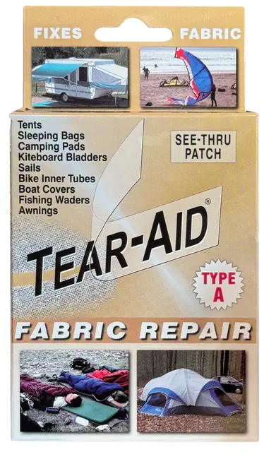 Tear-Aid Repair Set Type A Fester/tetter alle stoffer unntatt vinyl 