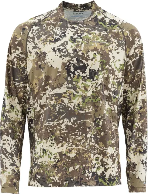 Simms Solarflex LS Crewneck Prints XL River Camo 