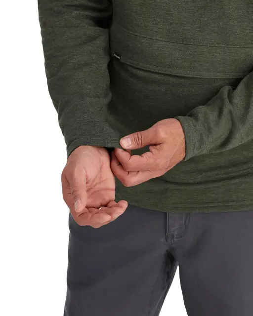 Simms Vermilion Hoody Navy heather M Varm genser med flere lure løsninger 