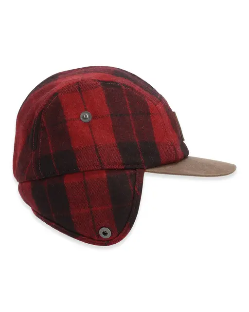 Simms Coldweather Cap Red Buffalo Plaid S/M 