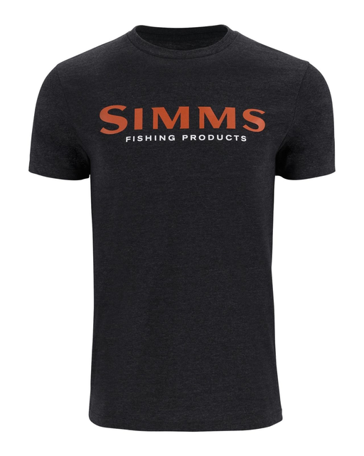 Simms Logo T-Shirt Dark Gunmetal Heather L 